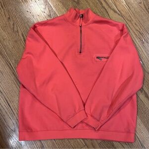 Half-Zip Orange Sweatshirt